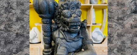 Statua in Pietra del Guardiano Barong Anoman